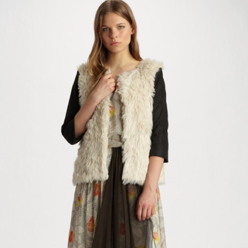 Gryphon faux fur leather sleeve‎ jacket